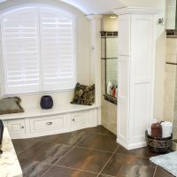 Painted Glaze vanity with inset doors with applied molding (7)